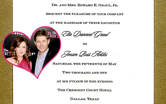 Mr and Mrs Jensen Ackles The wedding was phenomenal as was the 